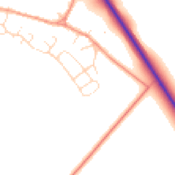 Daytime road noise heatmap for NN12 7TU