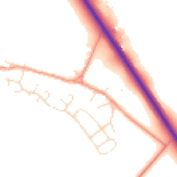 Daytime road noise heatmap for NN12 7UB