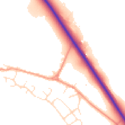 Daytime road noise heatmap for NN12 7UE