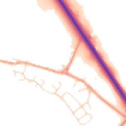 Daytime road noise heatmap for NN12 7UP