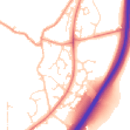 Daytime road noise heatmap for NN12 8DQ