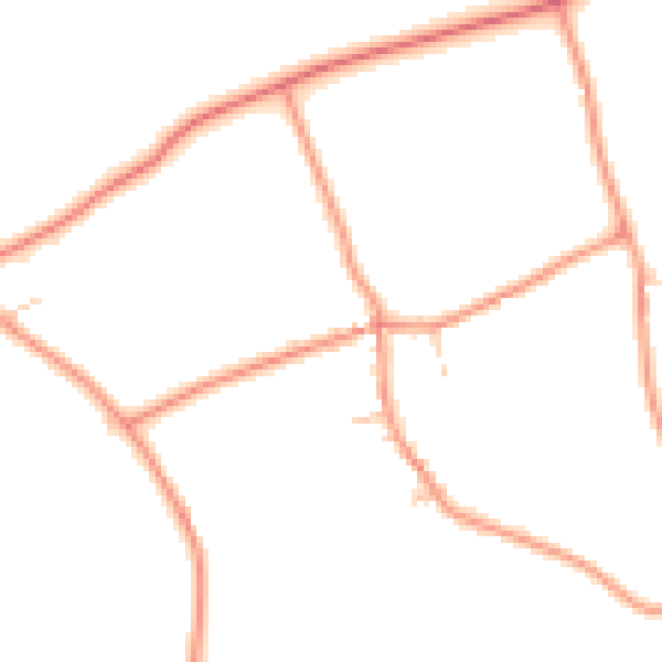 Daytime road noise heatmap for NN12 8NF