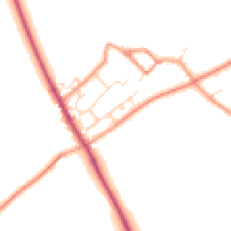 Daytime road noise heatmap for NN12 8NU