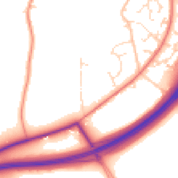 Daytime road noise heatmap for NN12 8TZ