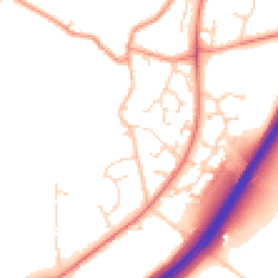 Daytime road noise heatmap for NN12 8US
