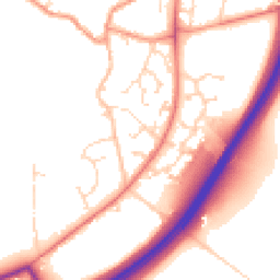 Daytime road noise heatmap for NN12 8UU