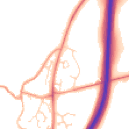 Daytime road noise heatmap for NN12 8WL