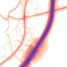 Daytime road noise heatmap for NN12 8WT