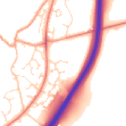 Daytime road noise heatmap for NN12 8WZ