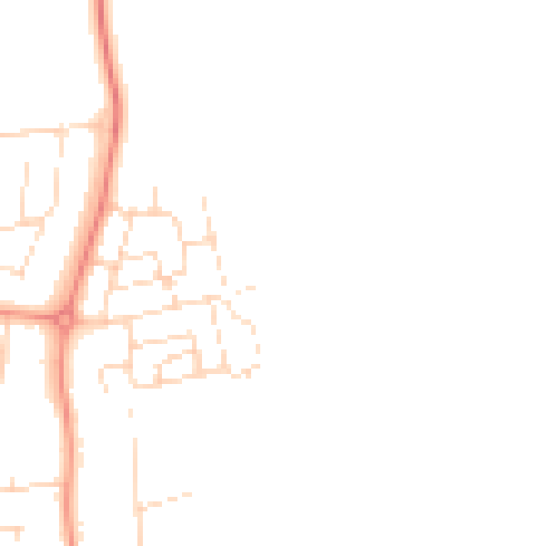 Daytime road noise heatmap for NN15 4AD