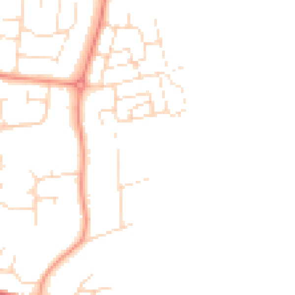 Daytime road noise heatmap for NN15 4AS