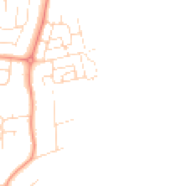 Daytime road noise heatmap for NN15 4AT