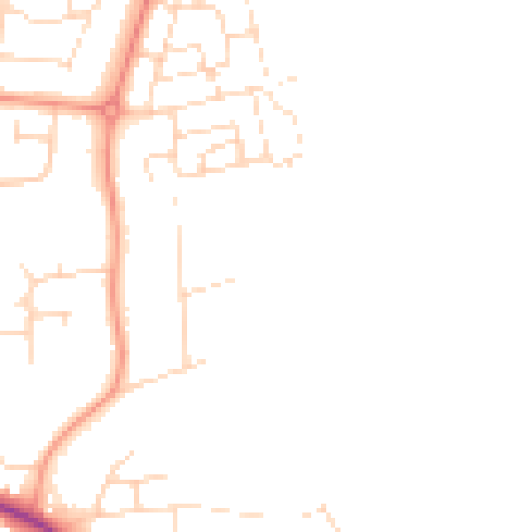 Daytime road noise heatmap for NN15 4AU