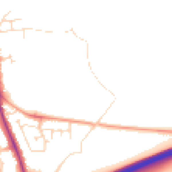 Daytime road noise heatmap for NN15 4BJ