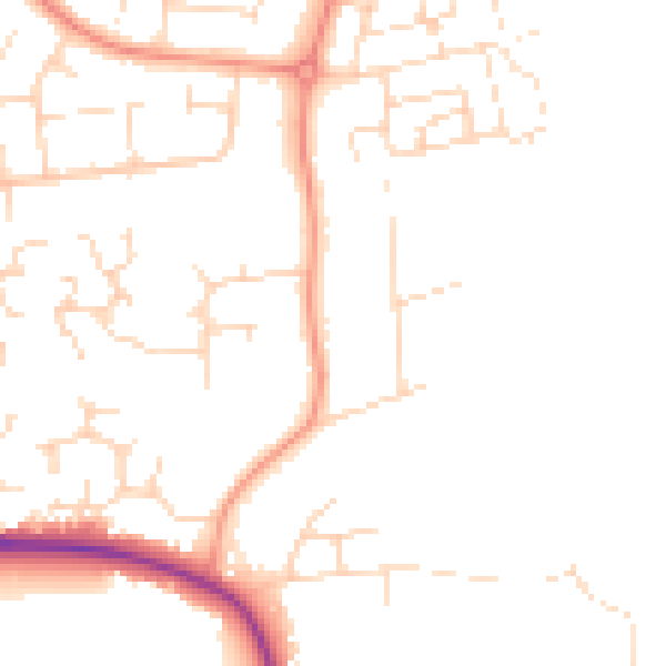 Daytime road noise heatmap for NN15 5AA