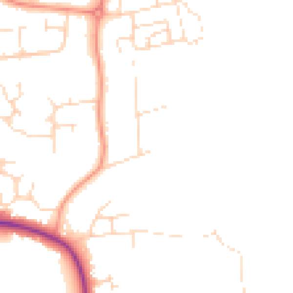 Daytime road noise heatmap for NN15 5AE