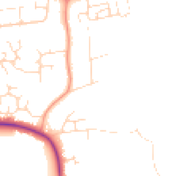 Daytime road noise heatmap for NN15 5AF
