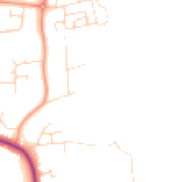 Daytime road noise heatmap for NN15 5AG