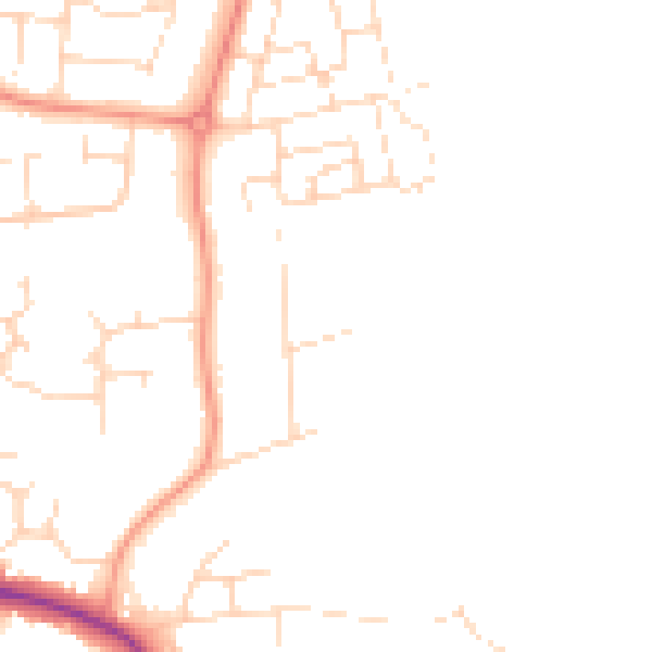 Daytime road noise heatmap for NN15 5AJ