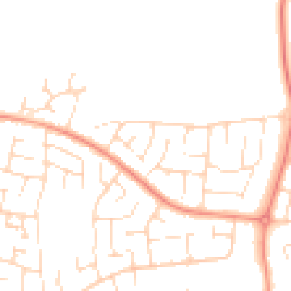 Daytime road noise heatmap for NN15 5AN