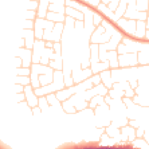 Daytime road noise heatmap for NN15 5AR