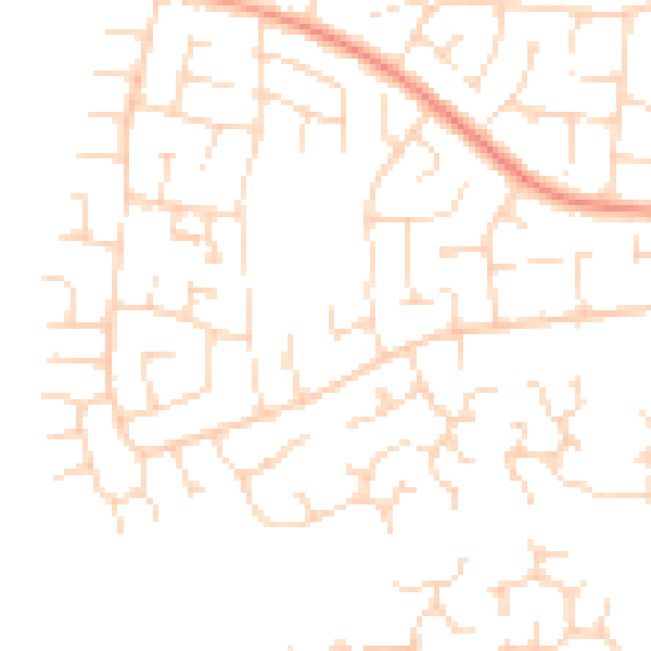 Daytime road noise heatmap for NN15 5AS