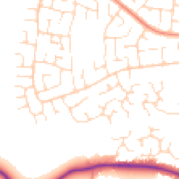 Daytime road noise heatmap for NN15 5AT