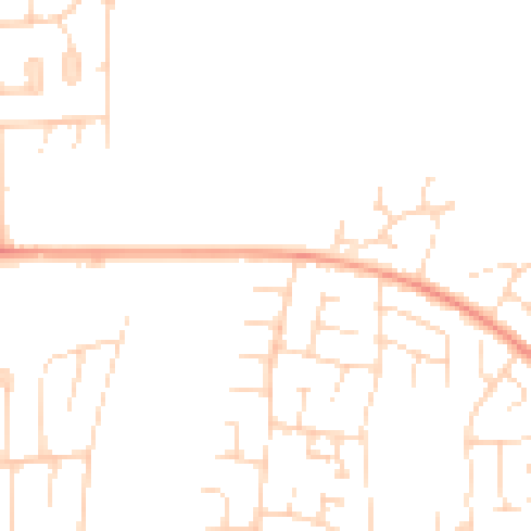 Daytime road noise heatmap for NN15 5AU