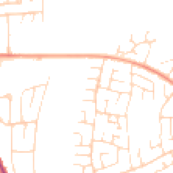 Daytime road noise heatmap for NN15 5BD