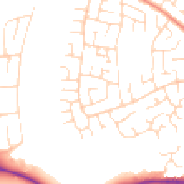 Daytime road noise heatmap for NN15 5DB