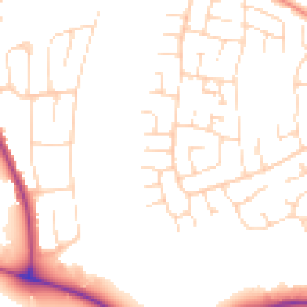 Daytime road noise heatmap for NN15 5DD