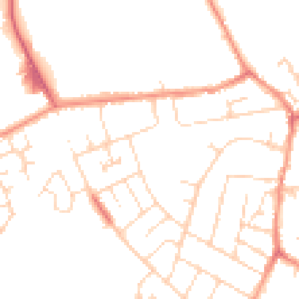 Daytime road noise heatmap for NN15 5FA