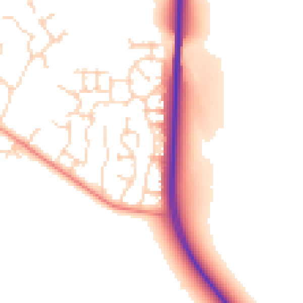 Daytime road noise heatmap for NN15 5FU