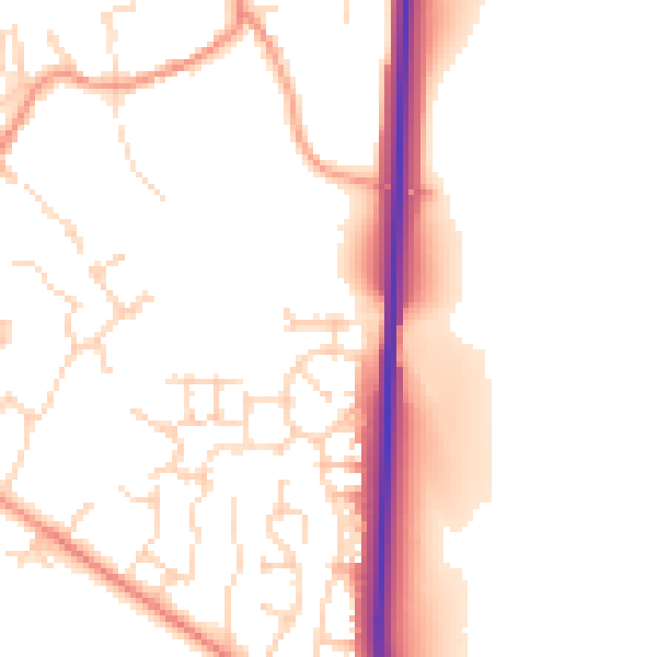 Daytime road noise heatmap for NN15 5GH