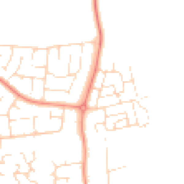 Daytime road noise heatmap for NN15 5GT