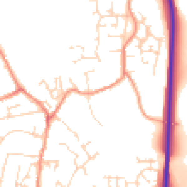 Daytime road noise heatmap for NN15 5LU