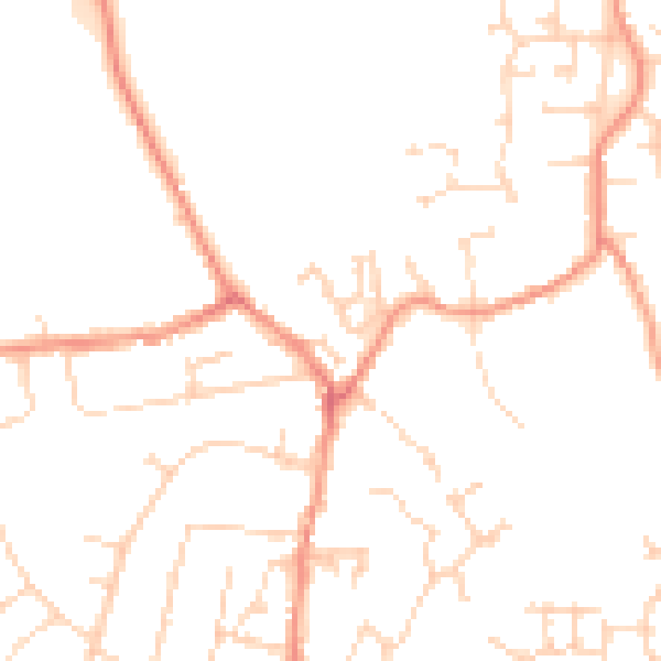 Daytime road noise heatmap for NN15 5NJ