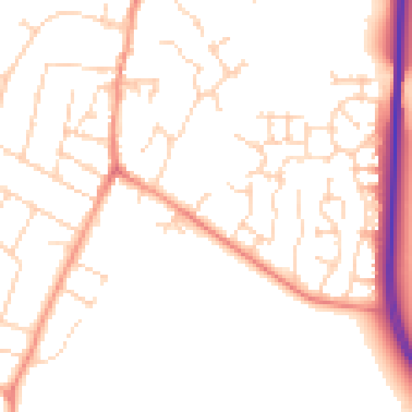 Daytime road noise heatmap for NN15 5PX