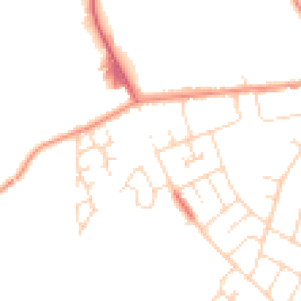 Daytime road noise heatmap for NN15 5QP