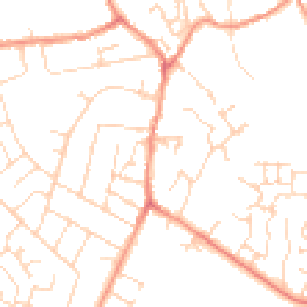 Daytime road noise heatmap for NN15 5RL