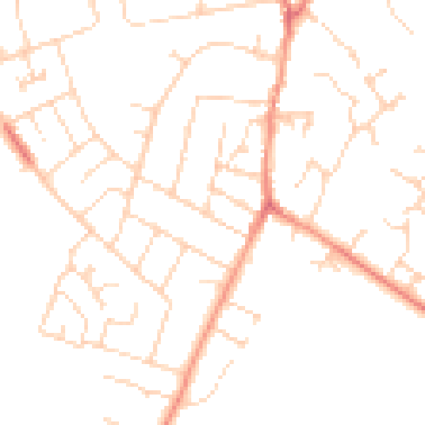 Daytime road noise heatmap for NN15 5SA