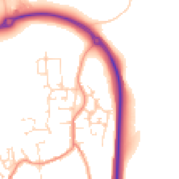 Daytime road noise heatmap for NN15 5TS
