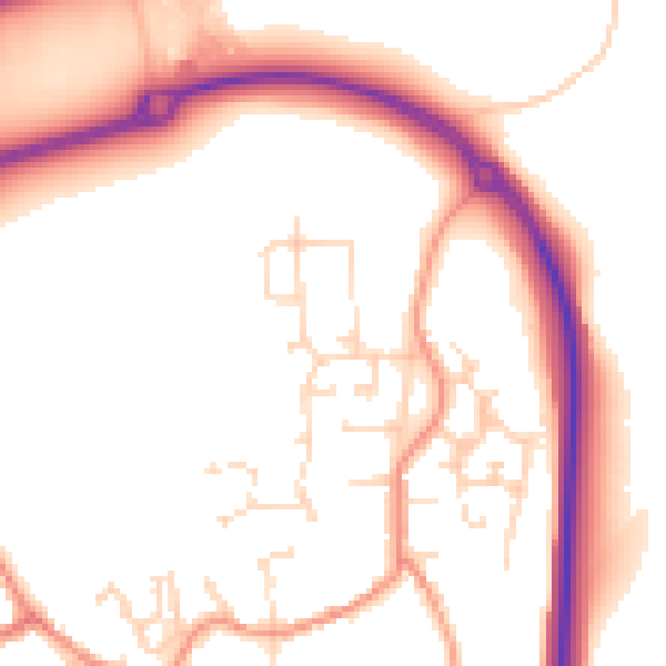 Daytime road noise heatmap for NN15 5UJ