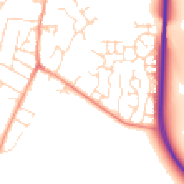 Daytime road noise heatmap for NN15 5WJ