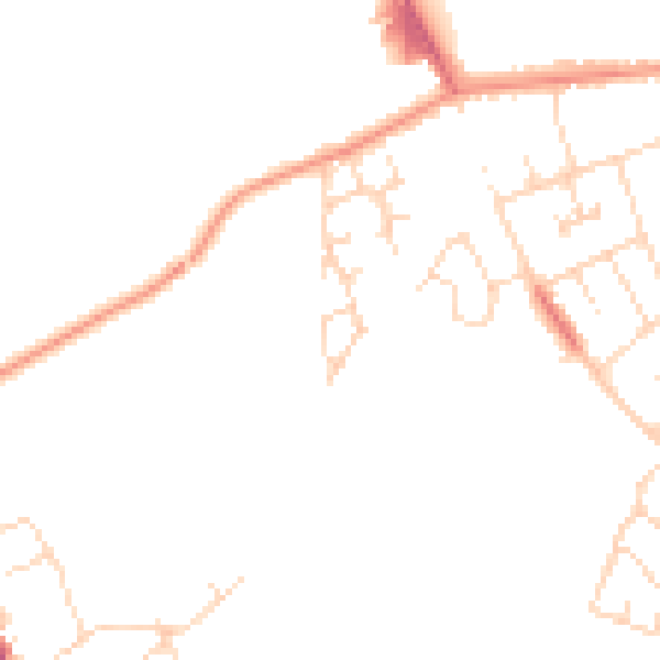 Daytime road noise heatmap for NN15 5XY