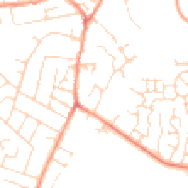 Daytime road noise heatmap for NN15 5YH