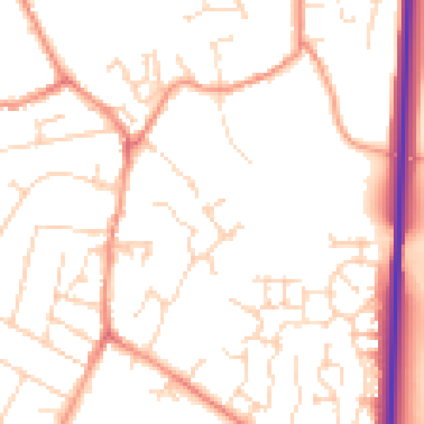 Daytime road noise heatmap for NN15 5YU