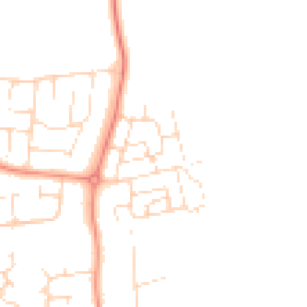 Daytime road noise heatmap for NN15 5YX