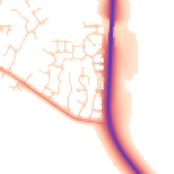 Daytime road noise heatmap for NN15 5ZB