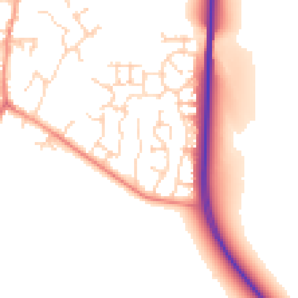 Daytime road noise heatmap for NN15 5ZF